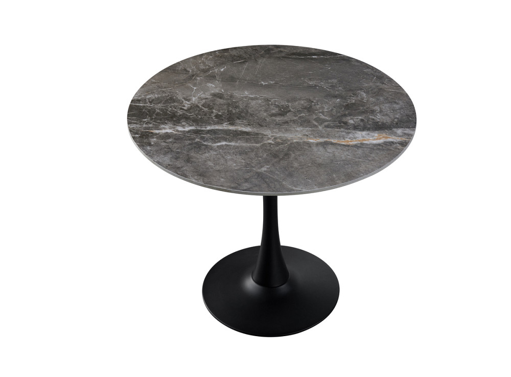 Стіл Опал (D=80), чорний/кераміка Армані грей Днепр - изображение 2