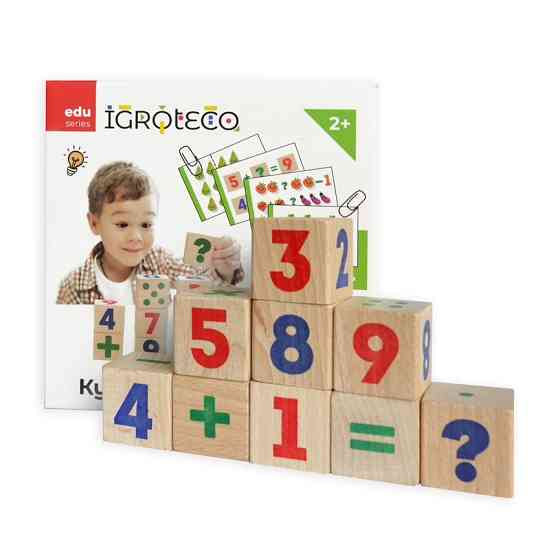 Розвиваючі кубики "Математика" 900736, 9 кубиків, 30 завдань Вінниця