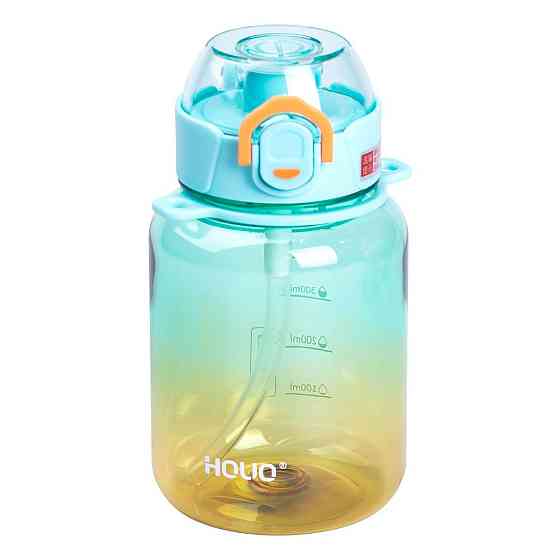 Пляшка для води багаторазова 700 мл пляшечка з трубочкою для спорту та школи 16.5 см HP-14-32TU Київ