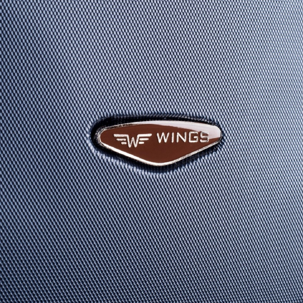 Валіза пластикова WINGS 402 середня 65 см темно-синя Київ - фото 3