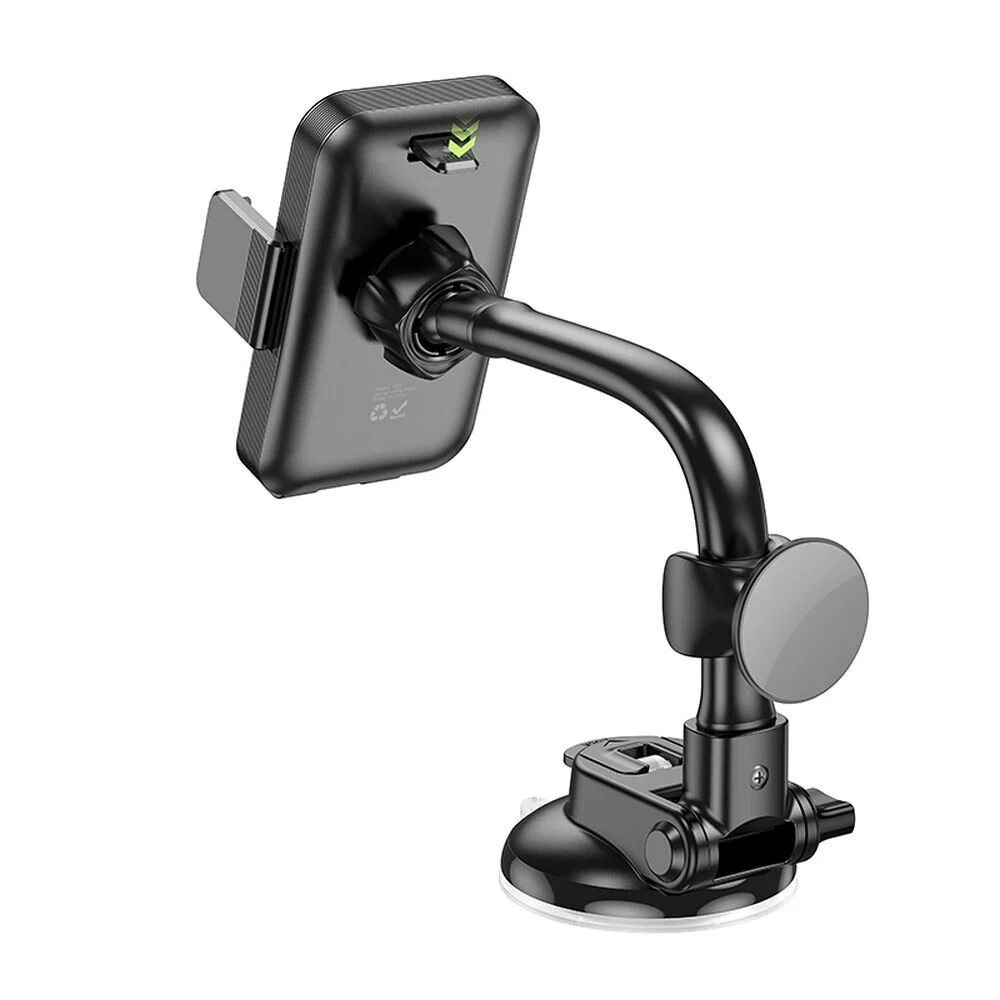 Автомобильный держатель для телефона HOCO H27 Rock push-type car holder(center console) Black gray Одесса - изображение 15