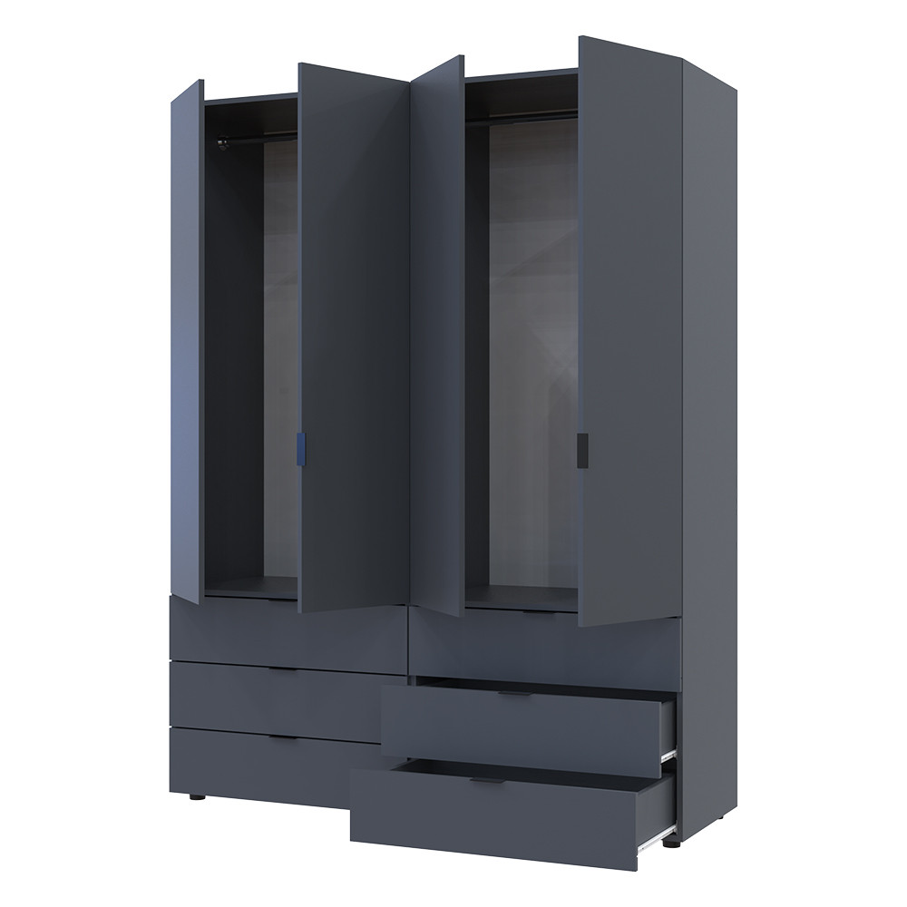 Комплект шаф для одягу Doros Гелар (2 шт.) 155х49,5х203,4 см Графіт (DRS-011117) Дніпро - фото 5