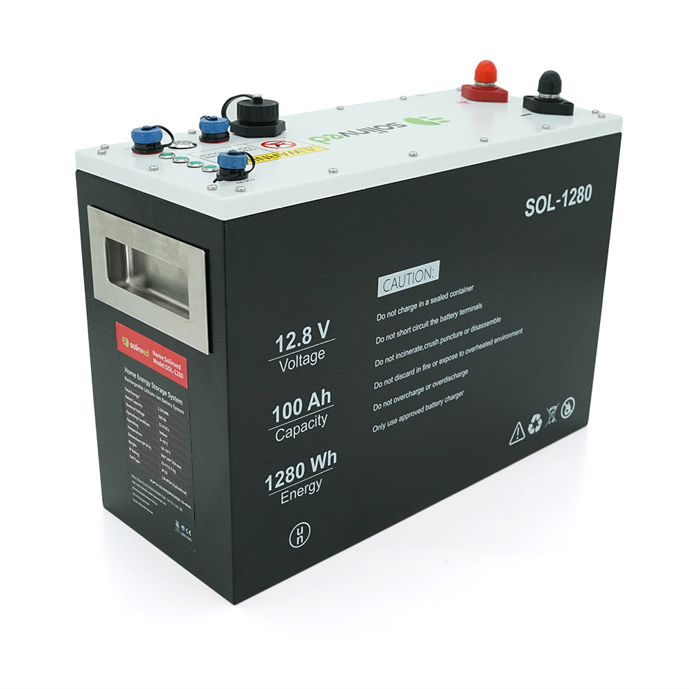 Акумуляторна батарея SOLINVED LiFePO4 12,8V 100Ah, 360x140x250mm, Black, 12.5kg Киев - изображение 2