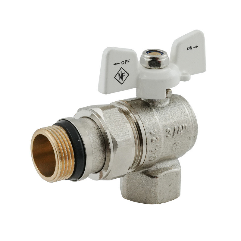 Кран кульовий з американкою Nolf classic NFC.983-08-3/4" FM ГШМ WHITE кутовий "антипротікання" (NF3163) Київ - фото 2