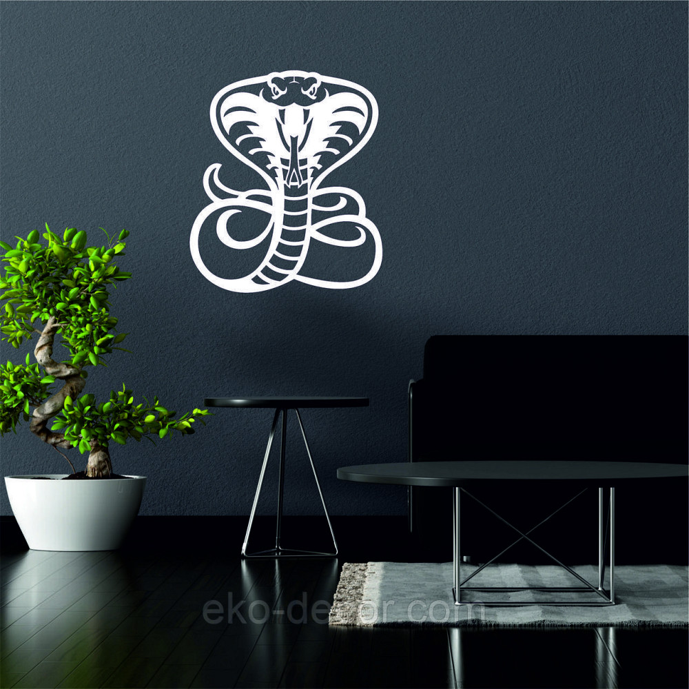 Декоративное настенное Панно «Кобра» , Декор на стену 70*60 см, Белый Киев - изображение 2