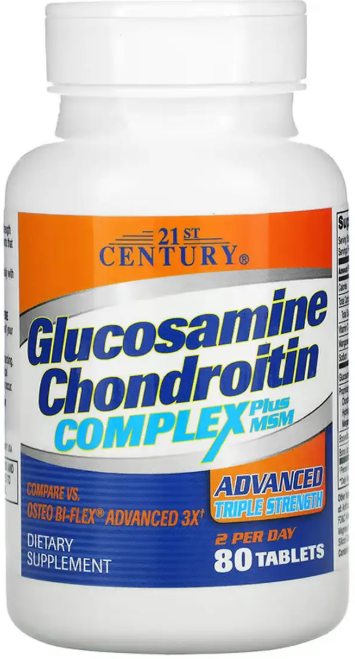 Глюкозамин Хондроитин 21st Century Glucosamine Chondroitin Complex Triple 80 таб Киев - изображение 1