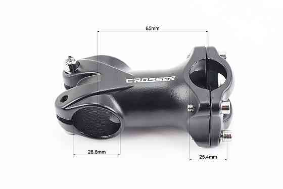 Винос керма MTB 28,6x25,4х65мм (6°), алюмінієвий, чорний JB-8710 Київ