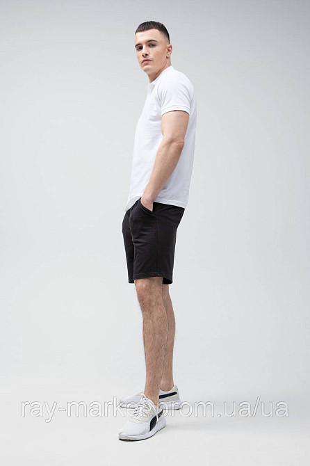 Костюм поло белое и шорты черные RAY BASIC U9007-White-Black XXL Киев - изображение 2