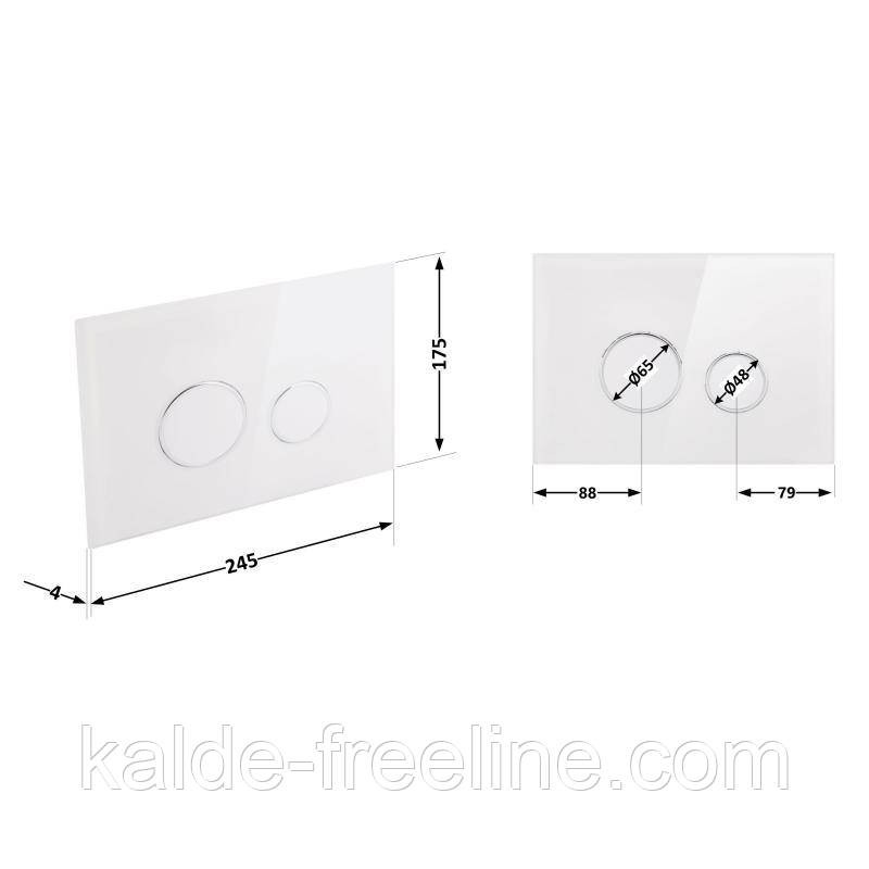 Панель змиву для унітаза Qtap Nest QT0111V1164GW Харків - фото 2