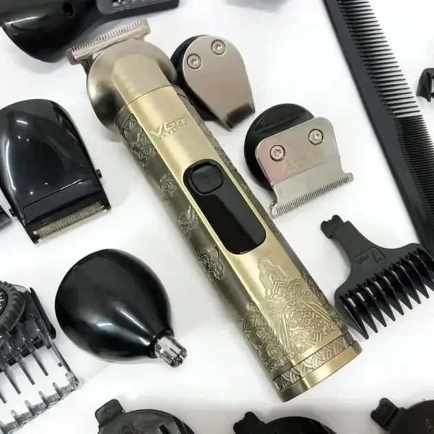 Машинка для стрижки VGR V-110 бездротова 11 насадок триммер USB Type-C для волосся та бороди Одеса - фото 9