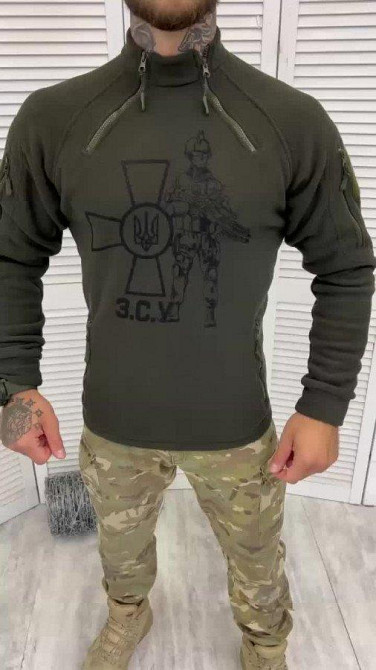 Тактическая флиска солдат крест олива Одесса - изображение 6