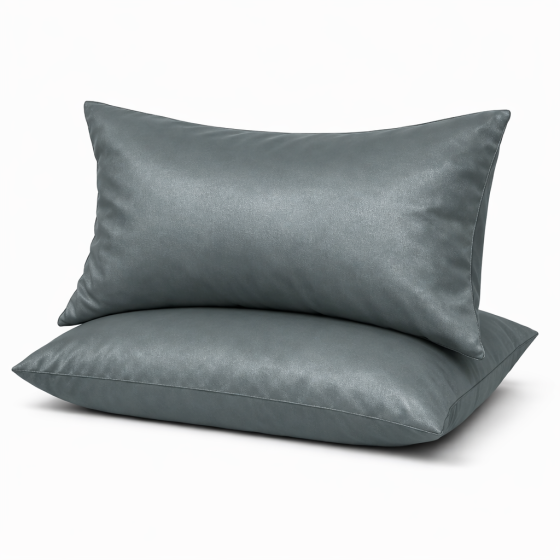 Комплект наволочок Ecotton 50х70 см 2 шт темно-сірого кольору Nid Grey Коломия