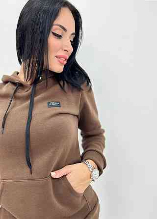 Теплий спортивний костюм "Whisper" оптом  Норма 46-48, Шоколадний Київ