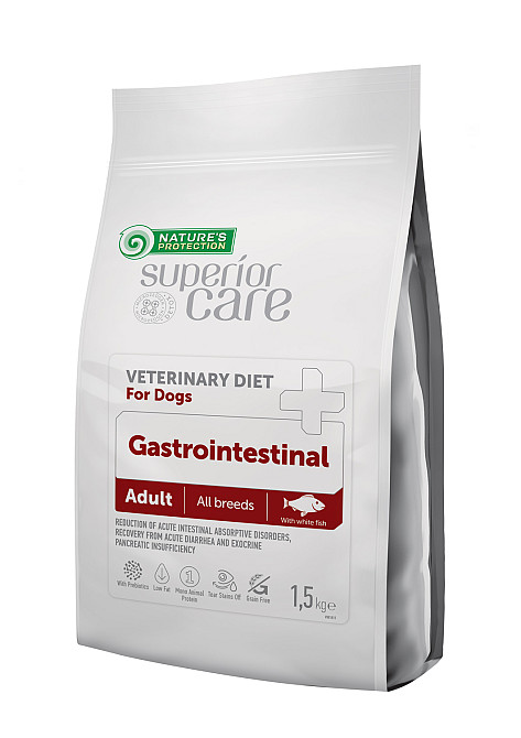 Nature's Protection Superior Care Veterinary Diet Gastrointestinal White Fish Adult All Breeds Сухий беззерновий корм для собак при захворюваннях Київ - фото 1