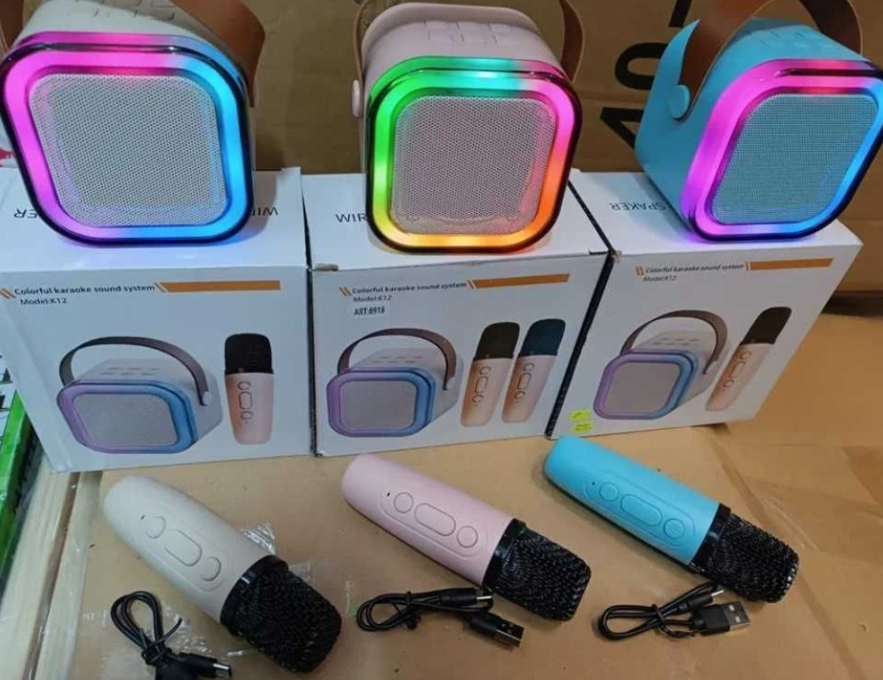 Караоке Беспроводная колонка +микрофон 1/2 RGB подсветкой изменения голоса. Киев - изображение 3