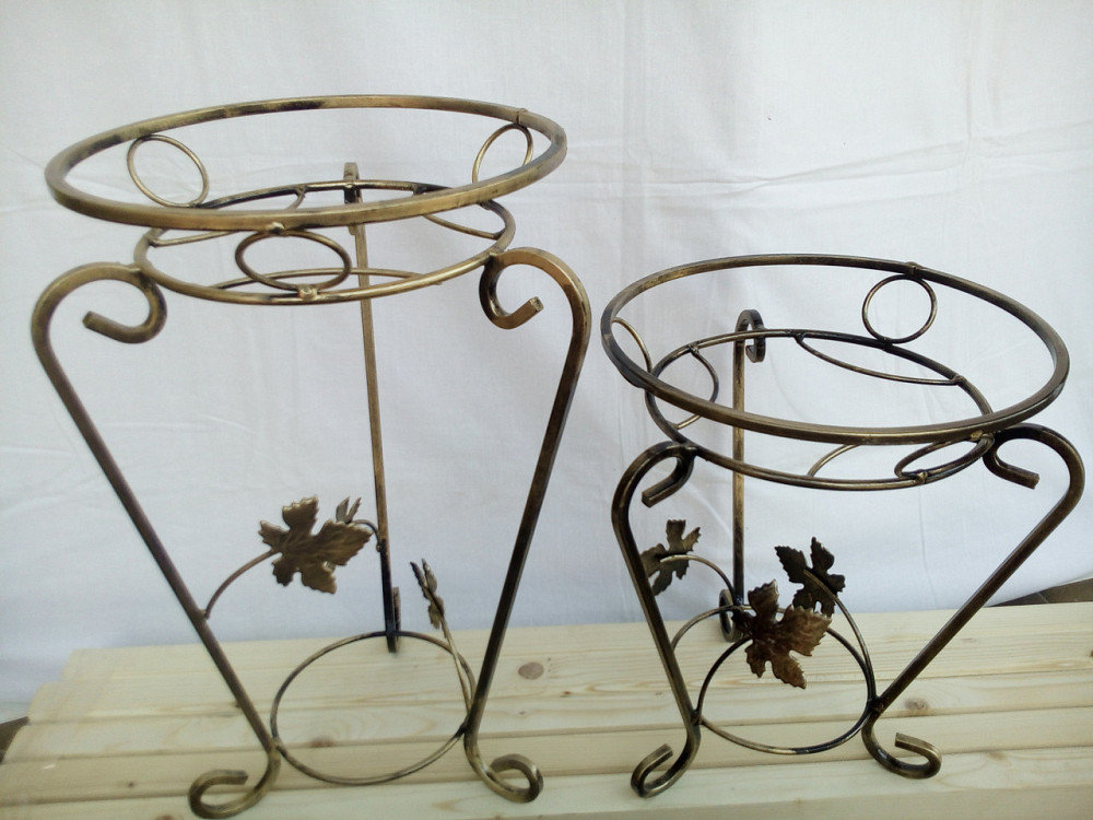 Подставка кованая средняя для цветов на 1 вазон, стойка под цветы, вазон Киев - изображение 2