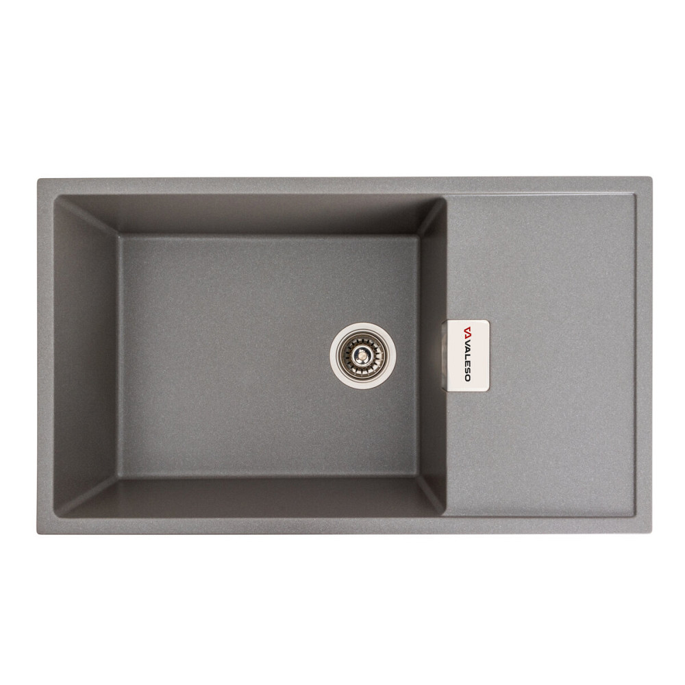 Гранітна мийка для кухні VALESO DIAMOND 8650 матова Сірий металік Коломыя - изображение 1