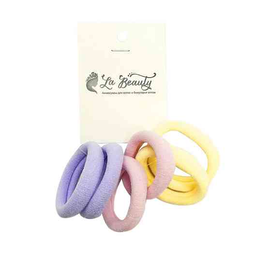 Набір резинок для волосся 0108-426, 6 штук в комплекті, пастельні Вінниця