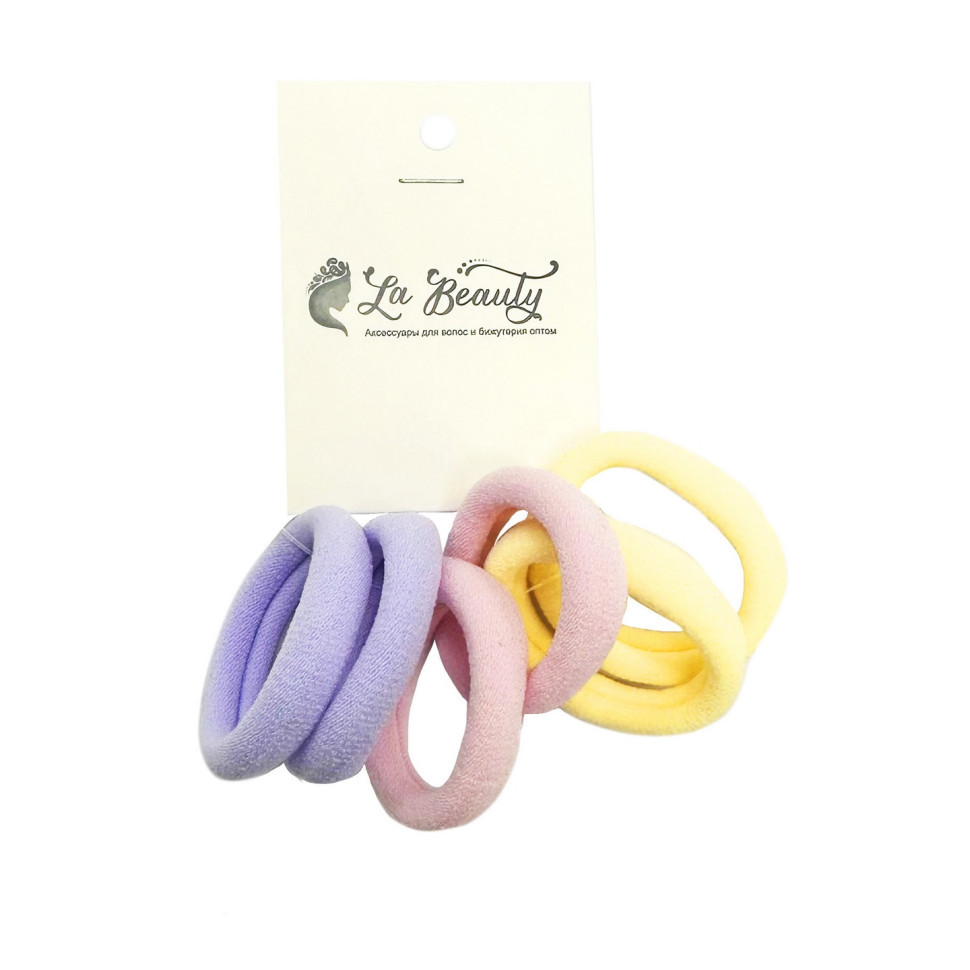 Набір резинок для волосся 0108-426, 6 штук в комплекті, пастельні Вінниця - фото 1