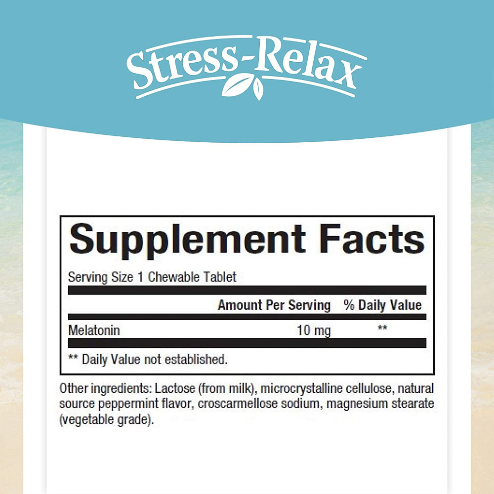 Мелатонин Natural Factors Stress-Relax, Melatonin, 10 mg, 60 Chewable Tablets Луцк - изображение 2