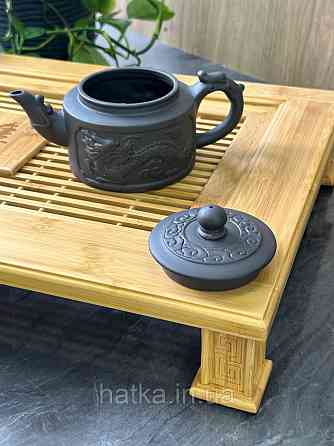 Чайник заварювальний ісинська глина 360 мл "Тян-Лун Небесний Дракон" темний Т2562-1 Київ