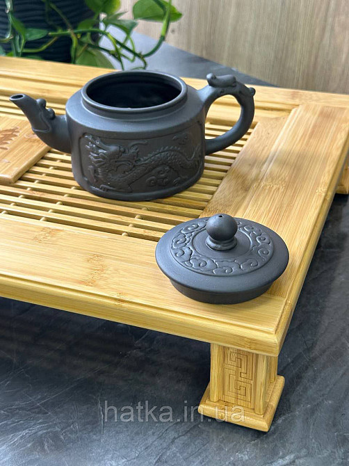 Чайник заварювальний ісинська глина 360 мл "Тян-Лун Небесний Дракон" темний Т2562-1 Київ - фото 2