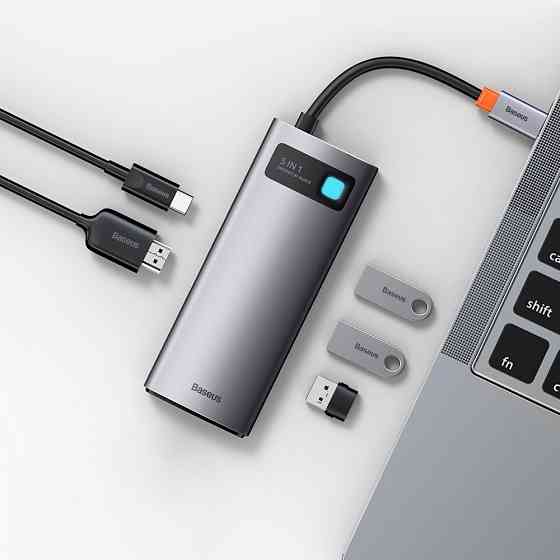 USB-Хаб Baseus Metal Gleam Series 5-in-1 Type-C серый Львов