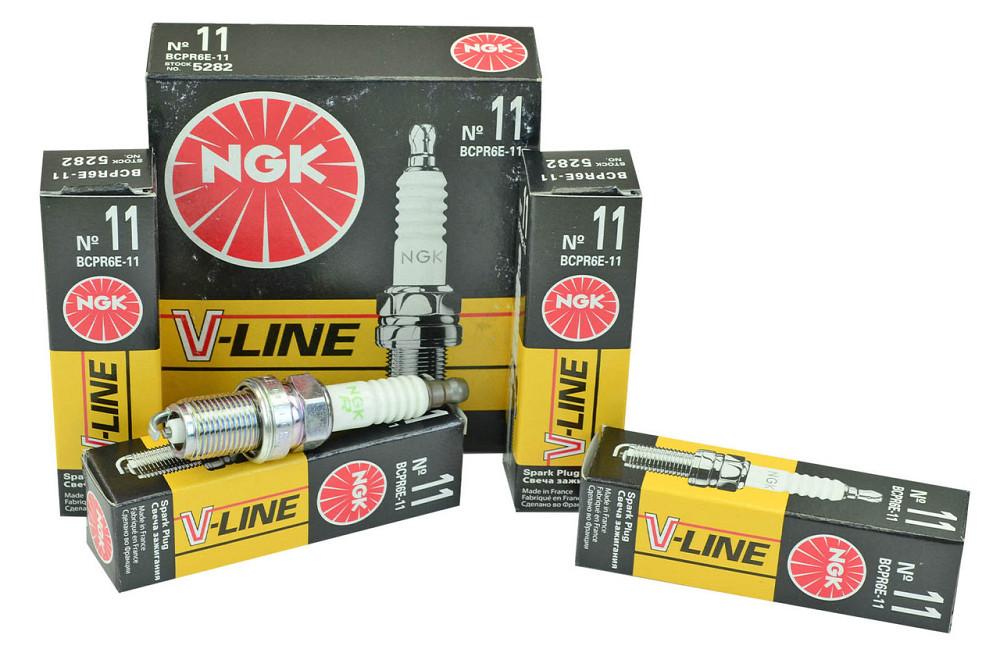 Свічки 2110-2112, 1117-1119, 2170-2172 (16 кл) 1,5; 1,6 V-Line 11 з резистором (к-кт 4 шт) NGK запалювання Мукачево - фото 1