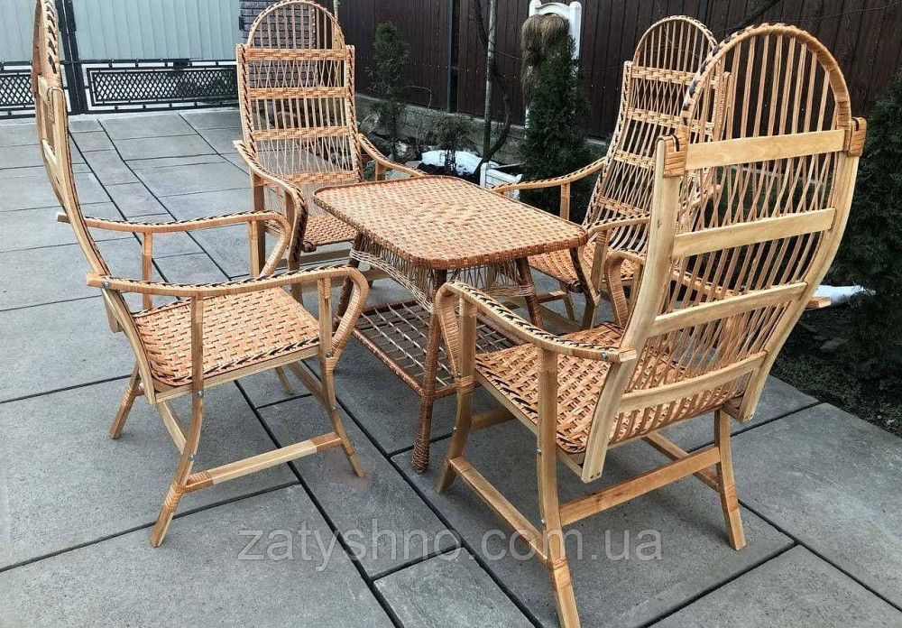 Мебель из лозы с высокими стульями на 4 людей Киев - изображение 6