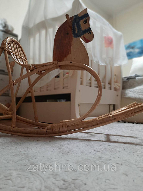 Кресло качалка лошадка детская из лозы Киев - изображение 5