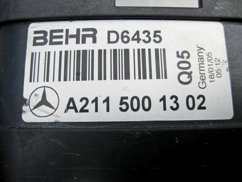 Mercedes-Benz  A2115001302 Радіатор охолодження двигуна CLS C219 E-class W211 E-class S211 Одеса - фото 3