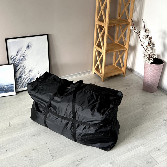 Нейлонова сумка для зберігання речей з ручками L HS-90-black 90x50x30 см (Чорний) Суми - фото 2