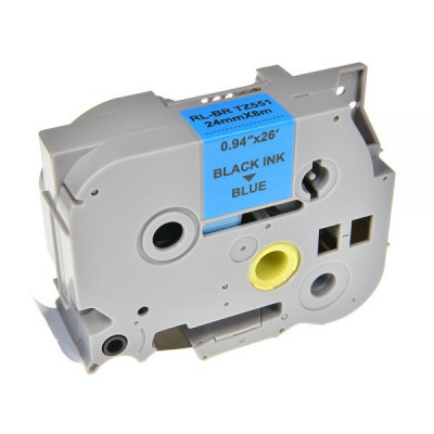 Лента для принтера этикеток UKRMARK RL-B-T551P-BK/BL, аналог TZE551. 24 мм х 8 м (900252) Винница - изображение 1