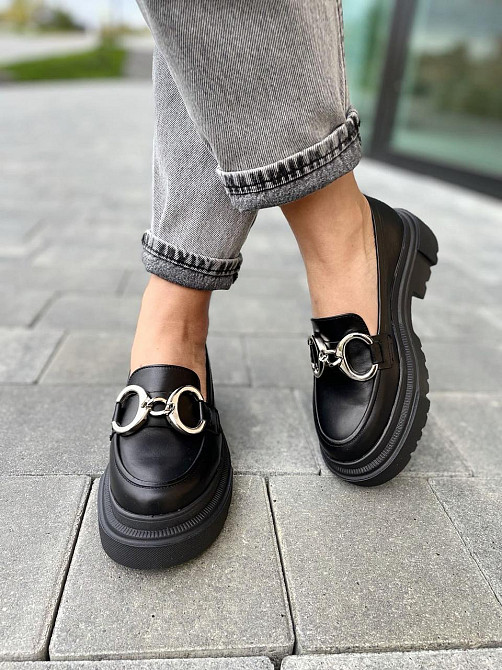 ALEX BELL Туфлі жіночі ALEX BELL 793K-1-21AP чорні (весна-осінь, шкіра натуральна) (4847) Коломия - фото 7