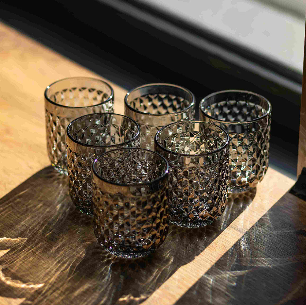 Набір склянок Geometric 6 штук по 250 мл HP-19-264 склянка прозора для напоїв Коломыя - изображение 2