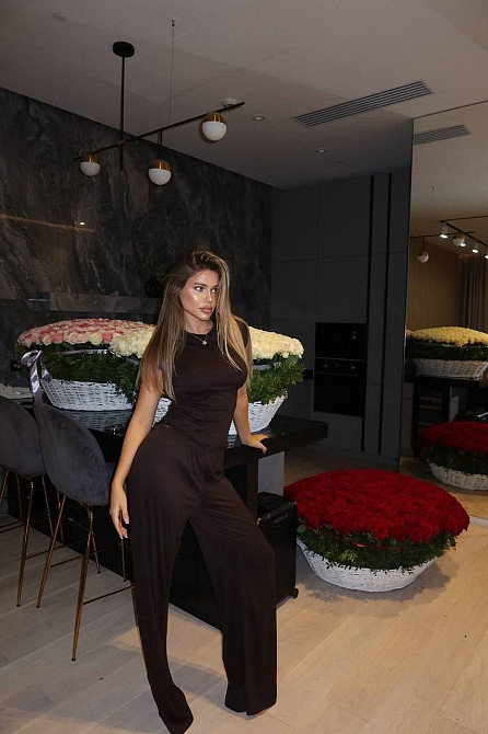 Весенне-летний костюм топ и палаццо из вискозы, свободный крой, шоколад, размер 42/46 Лубны - изображение 11