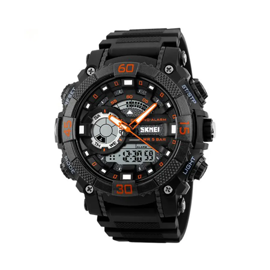 Чоловічий спортивний наручний годинник Skmei 1228 Помаранчевий Вінниця - фото 1