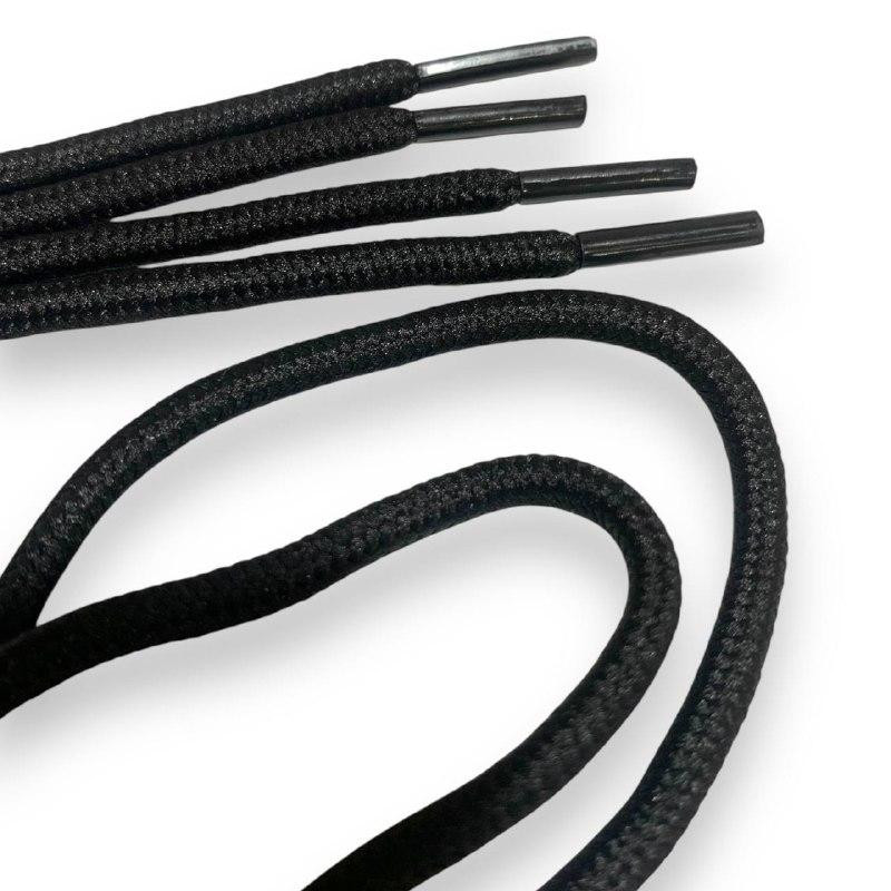 Шнурок взуттєвий міцний чорний круглої форми 70 см 2шт Харків - фото 2