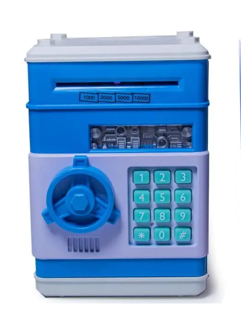 Електронна дитяча скарбничка-сейф із кодовим замком 1511 Бірюзова Одеса - фото 1
