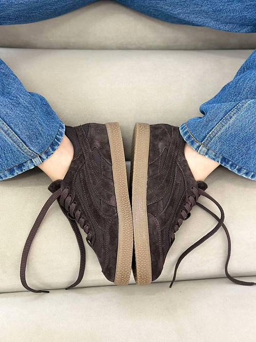 Olli Кроссовки женские OLLI шоколадные замша натуральная весна-осень размеры 36-41 (K-8-21413) Коломия - фото 3