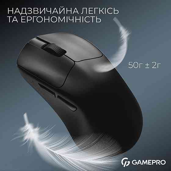 Миша бездротова GamePro Asgard Surt Black (GM017B) ( Чорний ) Харків