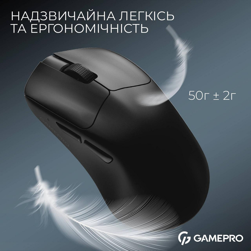 Миша бездротова GamePro Asgard Surt Black (GM017B) ( Чорний ) Харків - фото 6