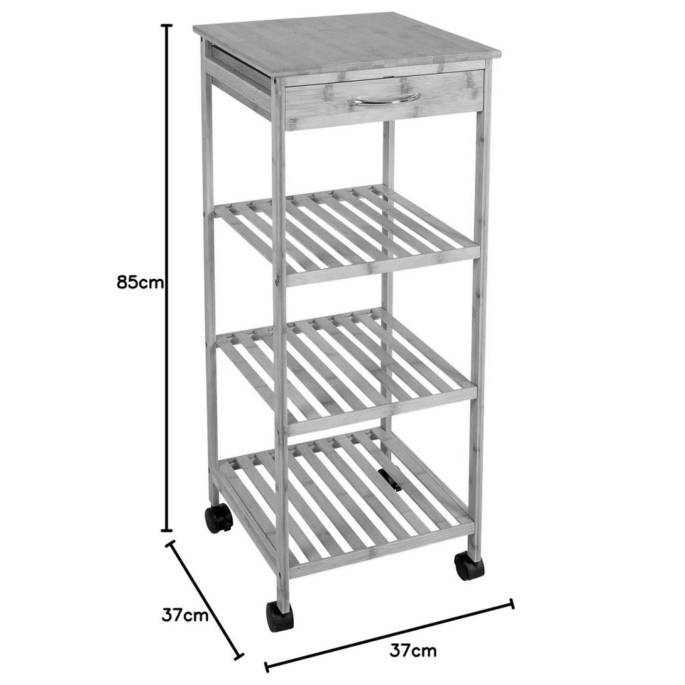 Этажерка для ванной на колёсиках 