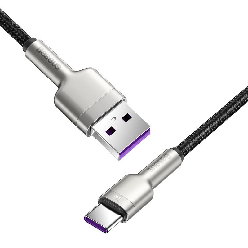 Кабель Baseus Cafule Series Metal Data Cable USB to Type-C 66W 0.25m Black Одеса - фото 3