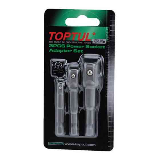 Набір перехідників під шурупокрут 1/4" 3 од. TOPTUL (1/4", 3/8", 1/2") GAAR0301 Чернігів