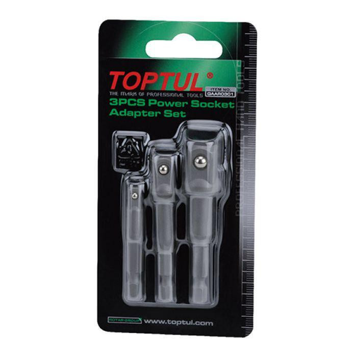 Набір перехідників під шурупокрут 1/4" 3 од. TOPTUL (1/4", 3/8", 1/2") GAAR0301 Чернігів - фото 2