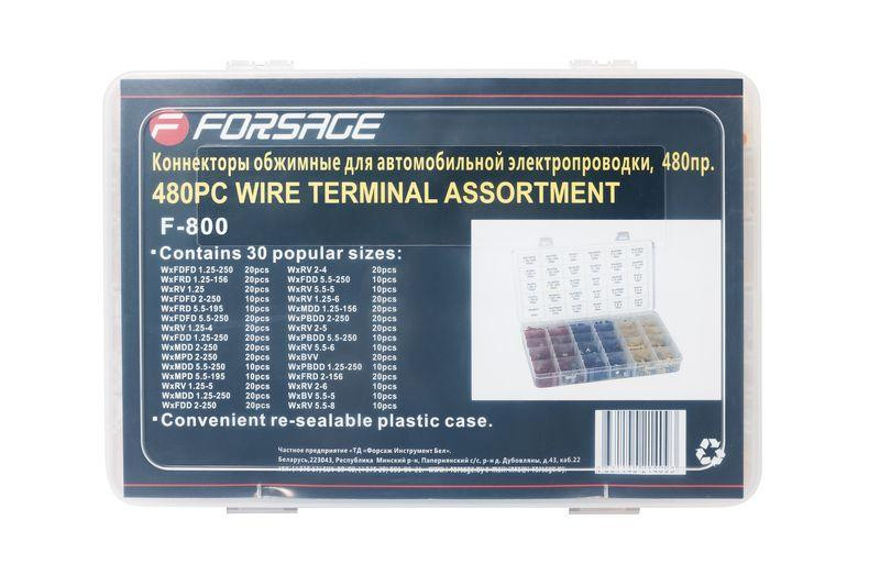 Набір коннекторів обжимних для автомобільної електропроводки, 480пр. Forsage F-800 Одесса - изображение 2