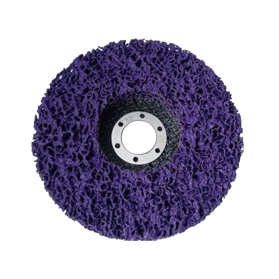 Круг зачисний з нетканого абразиву 125×22.23 мм жорсткий (корал) Т27  фіолетовий ТІТАN Рівне - фото 2