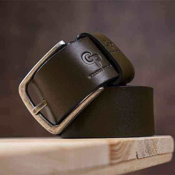 Ремень мужской под джинсы GRANDE PELLE 11255 Шоколадный Киев