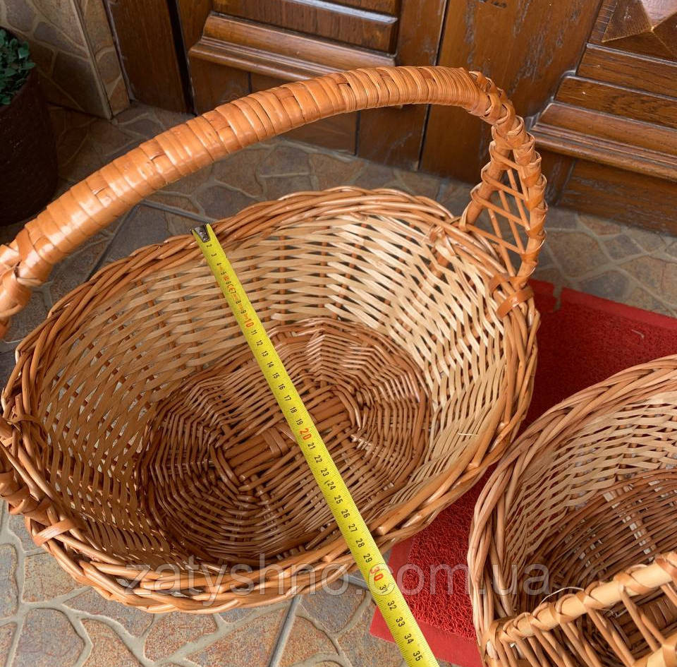 Кошик плетений натуральний і білий Київ - фото 6